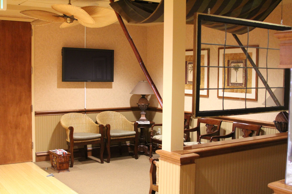 Photo of beach themed waiting room for Federal Way dental practice