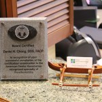 Photo of Prosthodontics board certification for Daniel H. Chong, DDS, FACP