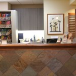 Reception desk for Federal Way WA dentist & prosthodontist Daniel H. Chong, DDS, FACP